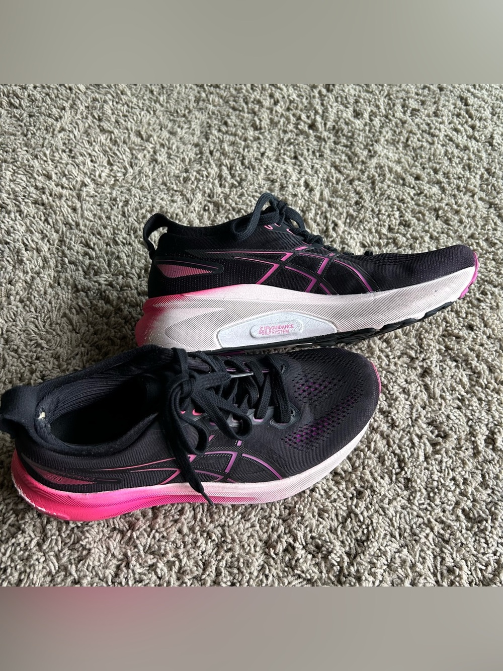 Asics Gel Kayano 31 Womens 10 Running Shoes Black Magenta Pink Pure Gel Sneakers
